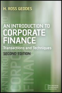 Book Cover for An Introduction to Corporate Finance by Ross Geddes, Securities  Investment Institute
