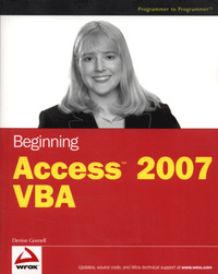 Book Cover for Beginning Access 2007 VBA by Denise Gosnell