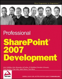 Book Cover for Professional SharePoint 2007 Development by John Alexander