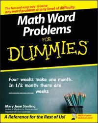 Book Cover for Math Word Problems for Dummies by Mary Jane Sterling