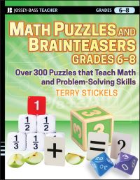 Book Cover for Math Puzzles and Brainteasers, Grades 6-8 by Terry H Stickels