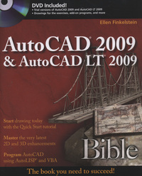 Book Cover for AutoCAD 2009 & AutoCAD LT 2009 Bible by Ellen Finkelstein