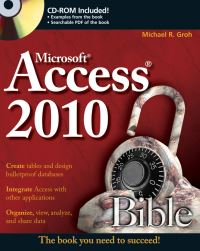 Book Cover for Access 2010 Bible by Michael Groh