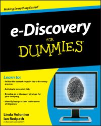 Book Cover for E-Discovery for Dummies by Linda Volonino, Ian Redpath