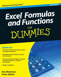 Book Cover for Excel Formulas and Functions for Dummies by Ken Bluttman, Peter G Aitken