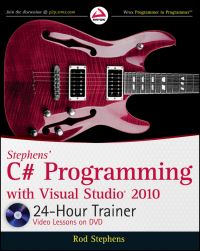 Book Cover for Stephens' C# Programming With Visual Studio 2010 24-Hour Trainer by Rod Stephens