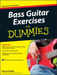 Book Cover for Bass Guitar Exercises for Dummies by Patrick Pfeiffer