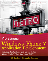 Book Cover for Professional Windows Phone 7 Application Development by Nick Randolph, Christopher Fairbairn