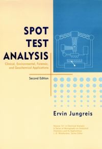 Book Cover for Spot Test Analysis by Ervin Jungreis