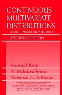 Book Cover for Continuous Multivariate Distributions by Samuel Kotz, Norman Lloyd Johnson, N. Balakrishnan