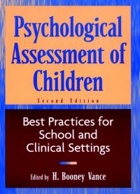 Book Cover for Psychological Assessment of Children by H Booney Vance