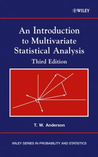 Book Cover for An Introduction to Multivariate Statistical Analysis by T. W. Anderson