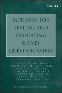 Book Cover for Methods for Testing and Evaluating Survey Questionnaires by Stanley Presser
