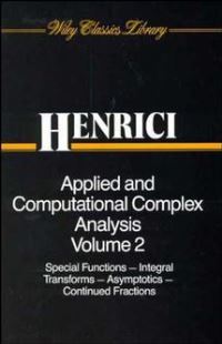 Book Cover for Applied and Computational Complex Analysis by Peter Henrici