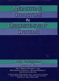 Book Cover for Monotone Structure in Discrete-Event Systems by Paul Glasserman, David D. Yao