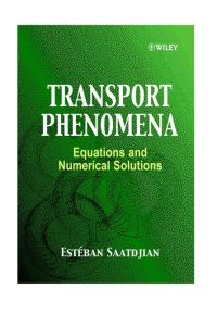 Book Cover for Transport Phenomena by Estéban Saatdjian