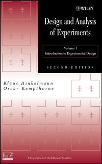 Book Cover for Design and Analysis of Experiments by Klaus Hinkelmann, Oscar Kempthorne