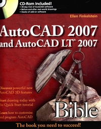 Book Cover for AutoCAD 2007 and AutoCAD LT 2007 Bible by Ellen Finkelstein