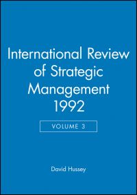 Book Cover for International Review of Strategic Management 1992, Volume 3 by David Hussey