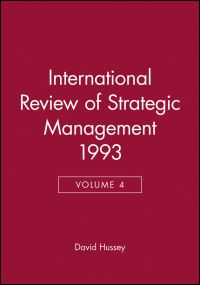 Book Cover for International Review of Strategic Management 1993, Volume 4 by David Hussey