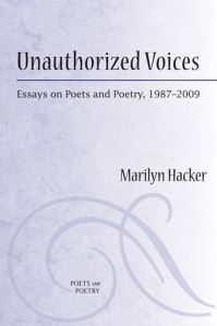 Book Cover for Unauthorized Voices by Marilyn Hacker
