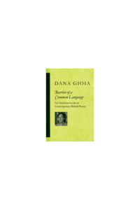 Book Cover for Barrier of a Common Language by Dana Gioia
