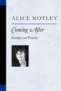 Book Cover for Coming After by Alice Notley
