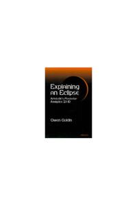 Book Cover for Explaining an Eclipse by Owen Goldin