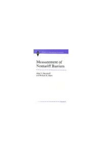 Book Cover for Measurement of Nontariff Barriers by Alan V Deardorff, Robert M Stern