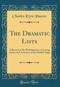 Book Cover for The Dramatic Lists by Charles Eyre Pascoe