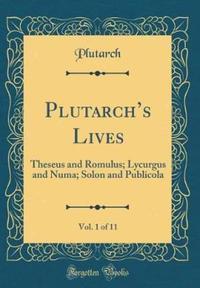 Book Cover for Plutarch's Lives, Vol. 1 of 11 by Plutarch Plutarch