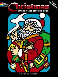 Book Cover for Christmas Stained Glass Coloring Book by Theodore Menten