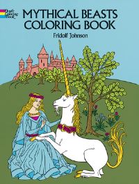 Book Cover for Mythical Beasts Coloring Book by Fridolf Johnson