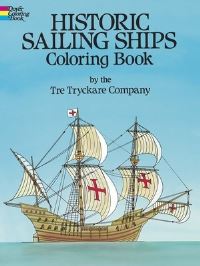Book Cover for Historic Sailing Ships Colouring Book by Tre Tryckare