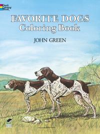 Book Cover for Favorite Dogs Coloring Book by John Green