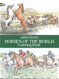 Book Cover for Horses of the World Colouring Book by John Green