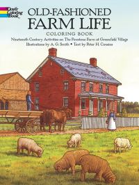 Book Cover for Old-Fashioned Farm Life Coloring Book: by AGCousins Smith