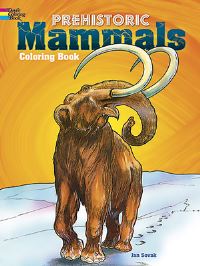 Book Cover for Prehistoric Mammals Coloring Book by Jan Sovak
