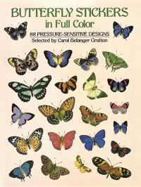 Book Cover for Butterfly Stickers in Full Color by Carol Grafton