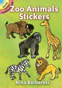 Book Cover for Zoo Animals Stickers by Nina Barbaresi