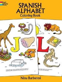 Book Cover for Spanish Alphabet Coloring Book by Nina Barbaresi