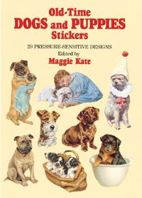 Book Cover for Old-Time Dogs and Puppies Stickers by Maggie Kate