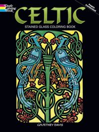 Book Cover for Celtic Stained Glass Coloring Book by Courtney Davis