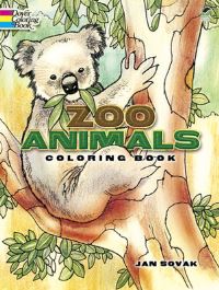 Book Cover for Zoo Animals Colouring Book by Jan Sovak