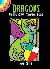 Book Cover for Dragons Stained Glass Coloring Book by John Green