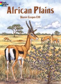 Book Cover for African Plains Coloring Book by Dianne GaspasEttl