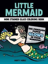 Book Cover for Little Mermaid Stained Glass Coloring Book by Marty Noble