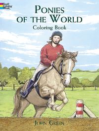 Book Cover for Ponies of the World Colouring Book by J Green