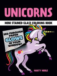 Book Cover for Unicorns Stained Glass Colouring Book by NOBLE