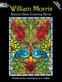 Book Cover for William Morris Stained Glass Coloring Book by William Morris